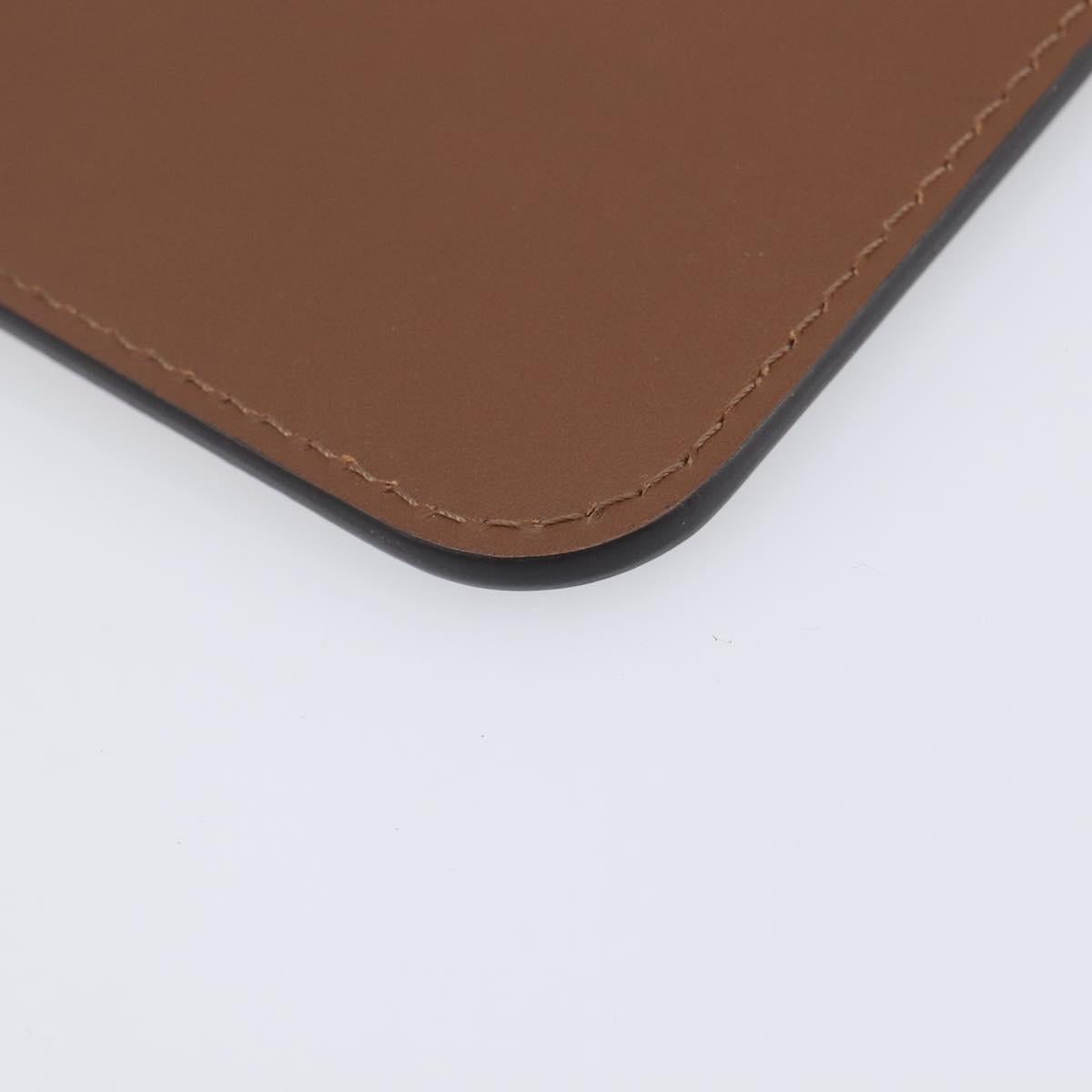 LOUIS VUITTON Mahina PM Pouch Leather Brown LV Auth am12934V