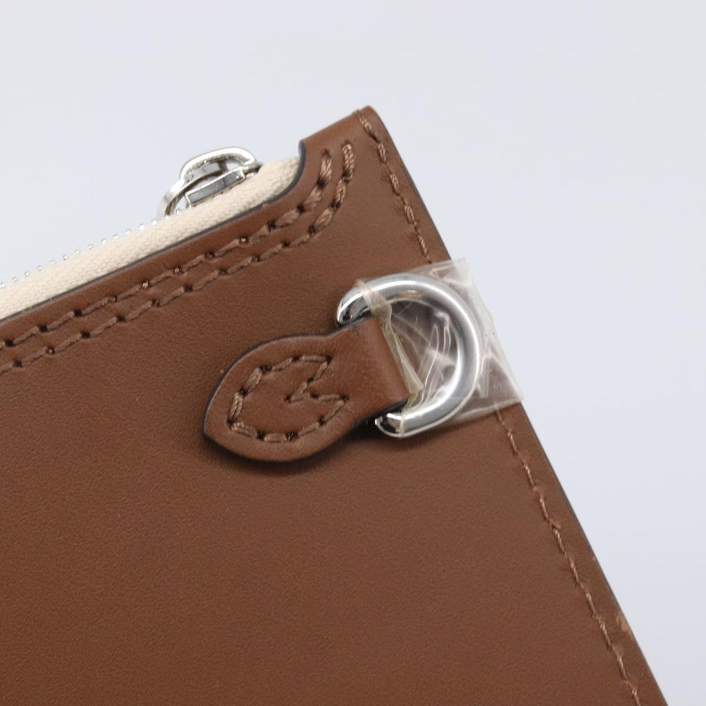 LOUIS VUITTON Mahina PM Pouch Leather Brown LV Auth am12934V