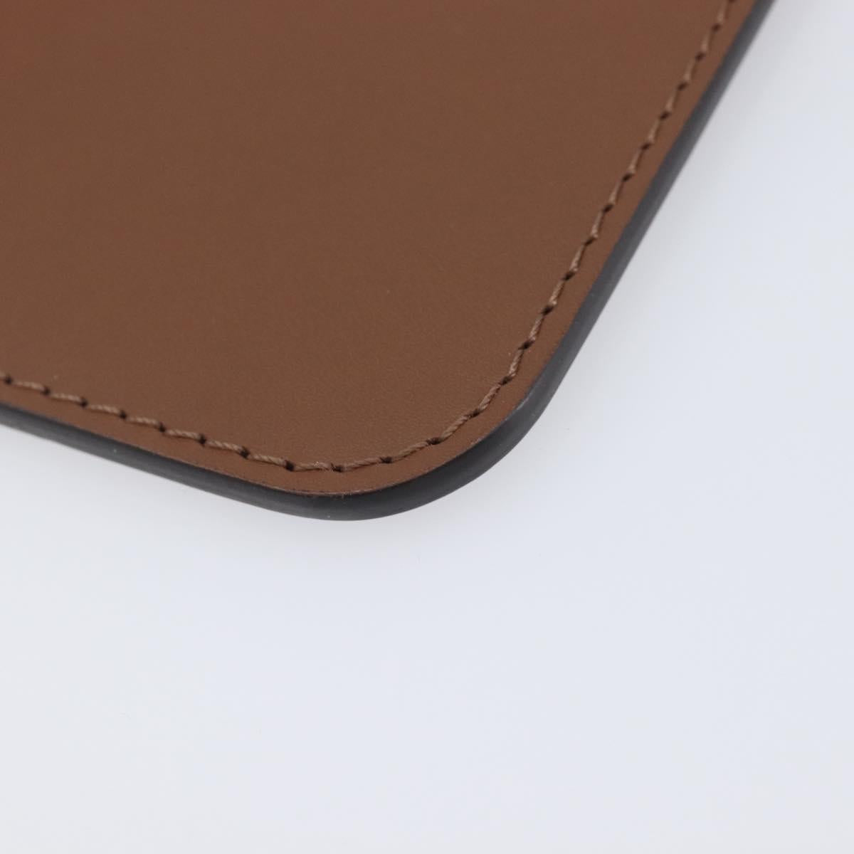 LOUIS VUITTON Mahina PM Pouch Leather Brown LV Auth am12934V
