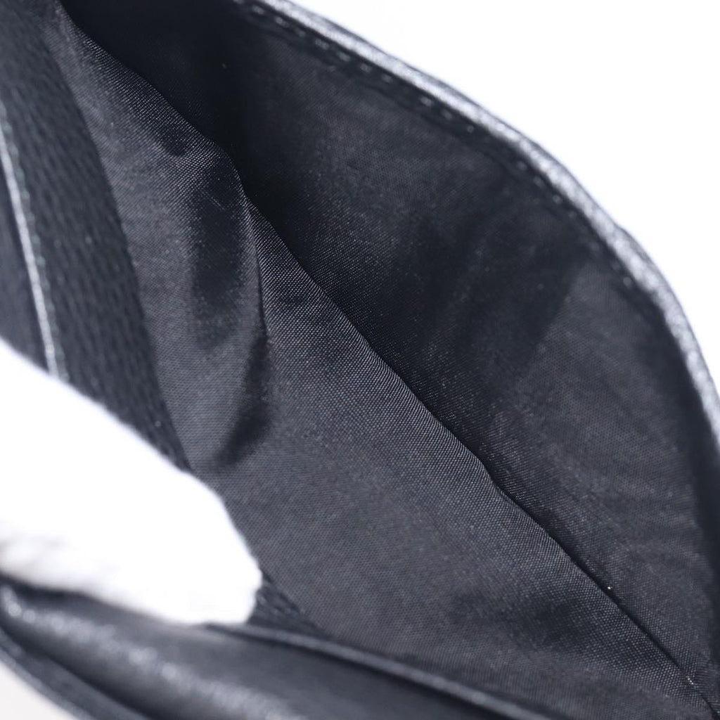 GUCCI GG Canvas Long Wallet Nylon Black Silver 231835 Auth am12944V