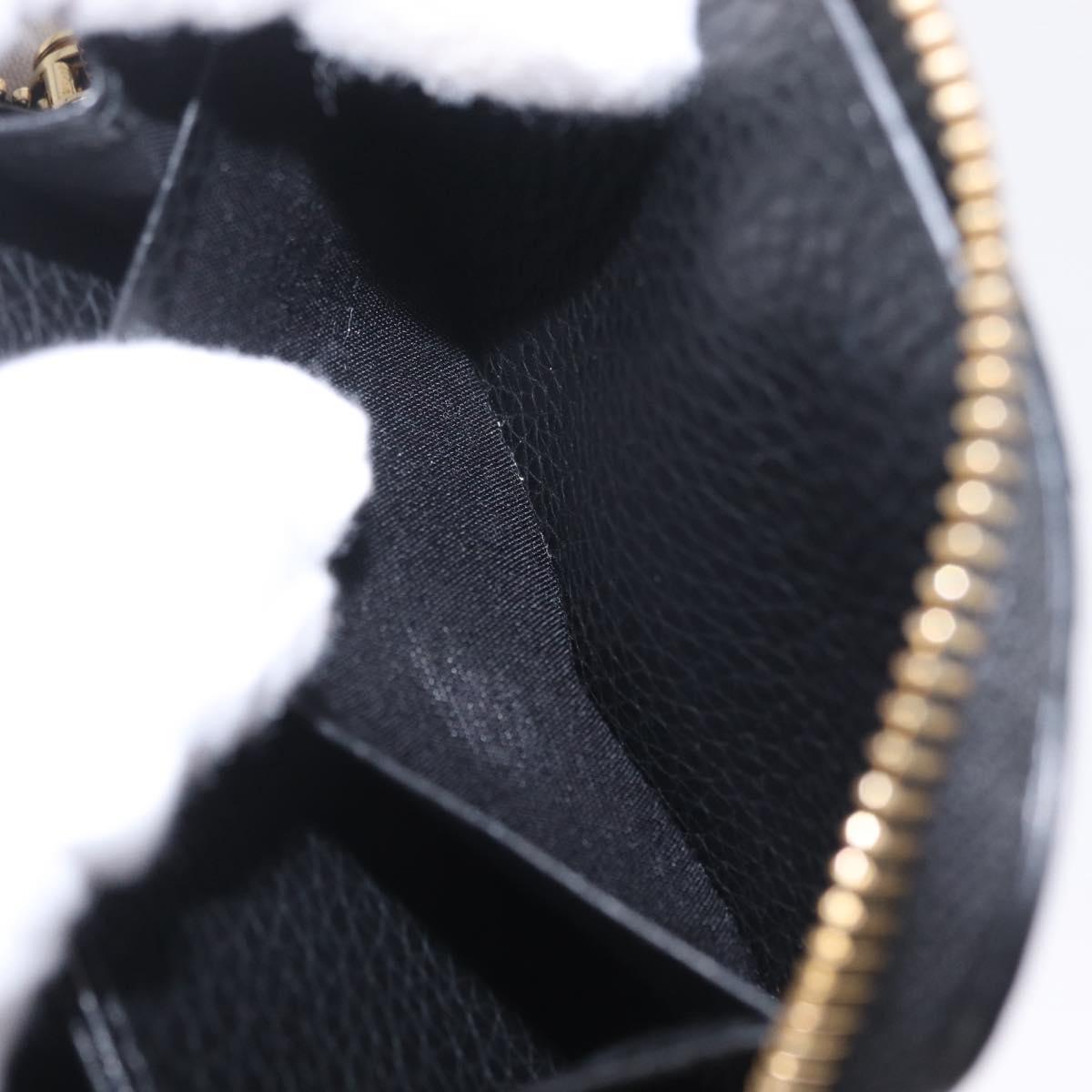Salvatore Ferragamo Gancini Coin Purse Taurillon Leather Black Auth am12960V