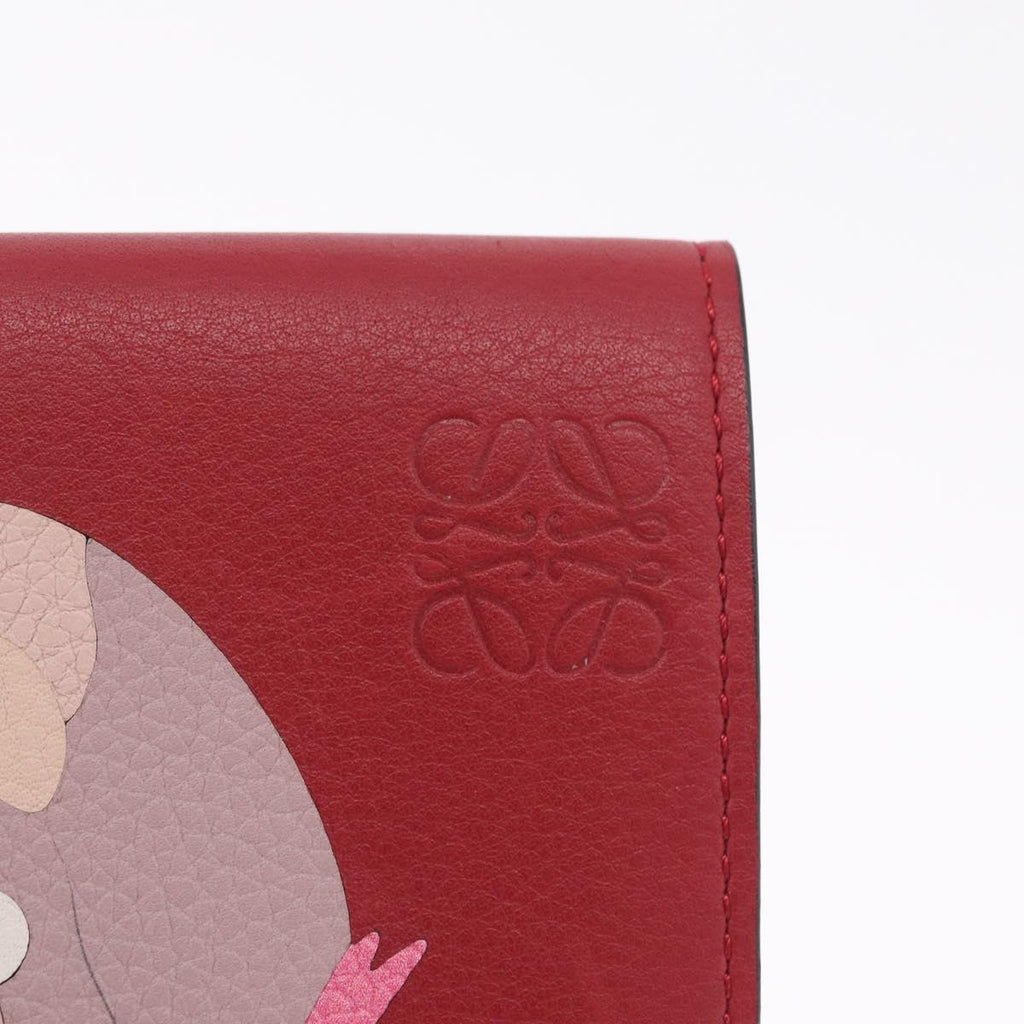 LOEWE Studio Ghibli Spirited Away Bo Mouse Wallet Leather Red Auth am12984SM