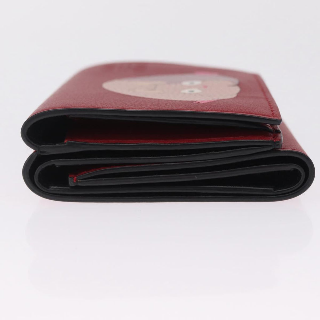 LOEWE Studio Ghibli Spirited Away Bo Mouse Wallet Leather Red Auth am12984SM