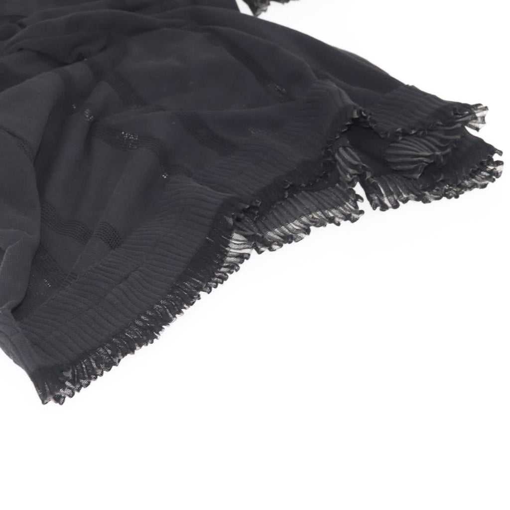 CHANEL One Piece Cotton Black CC Auth am9148