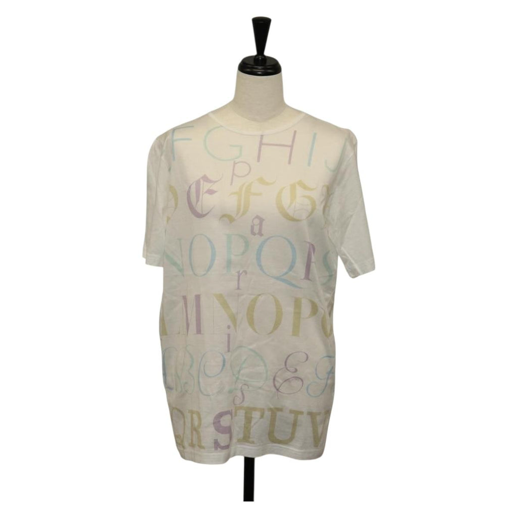 HERMES Margiela Period Short Sleeved T Shirt Cotton White Auth am9197V