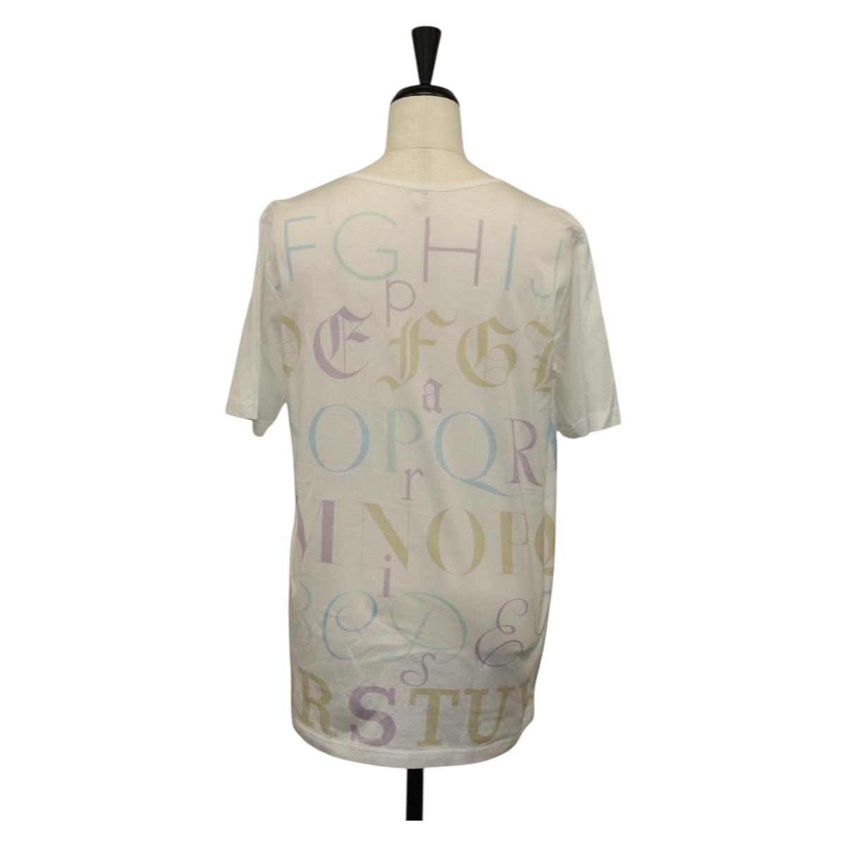 HERMES Margiela Period Short Sleeved T Shirt Cotton White Auth am9197V