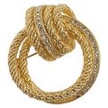 Christian Dior Brooch Metal Gold Tone Auth ar14121