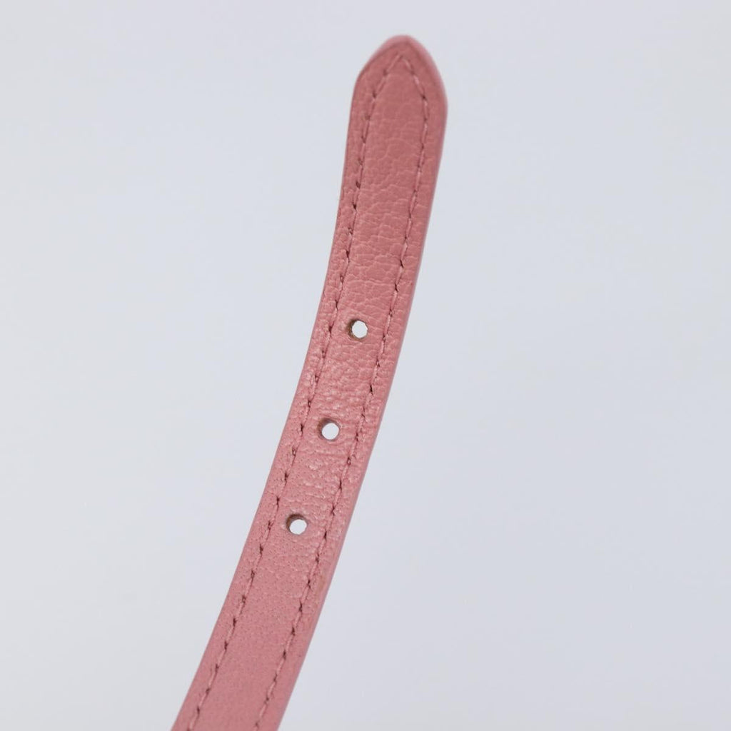 Miu Miu Bracelet Leather Pink Gold Tone Auth ar14251V