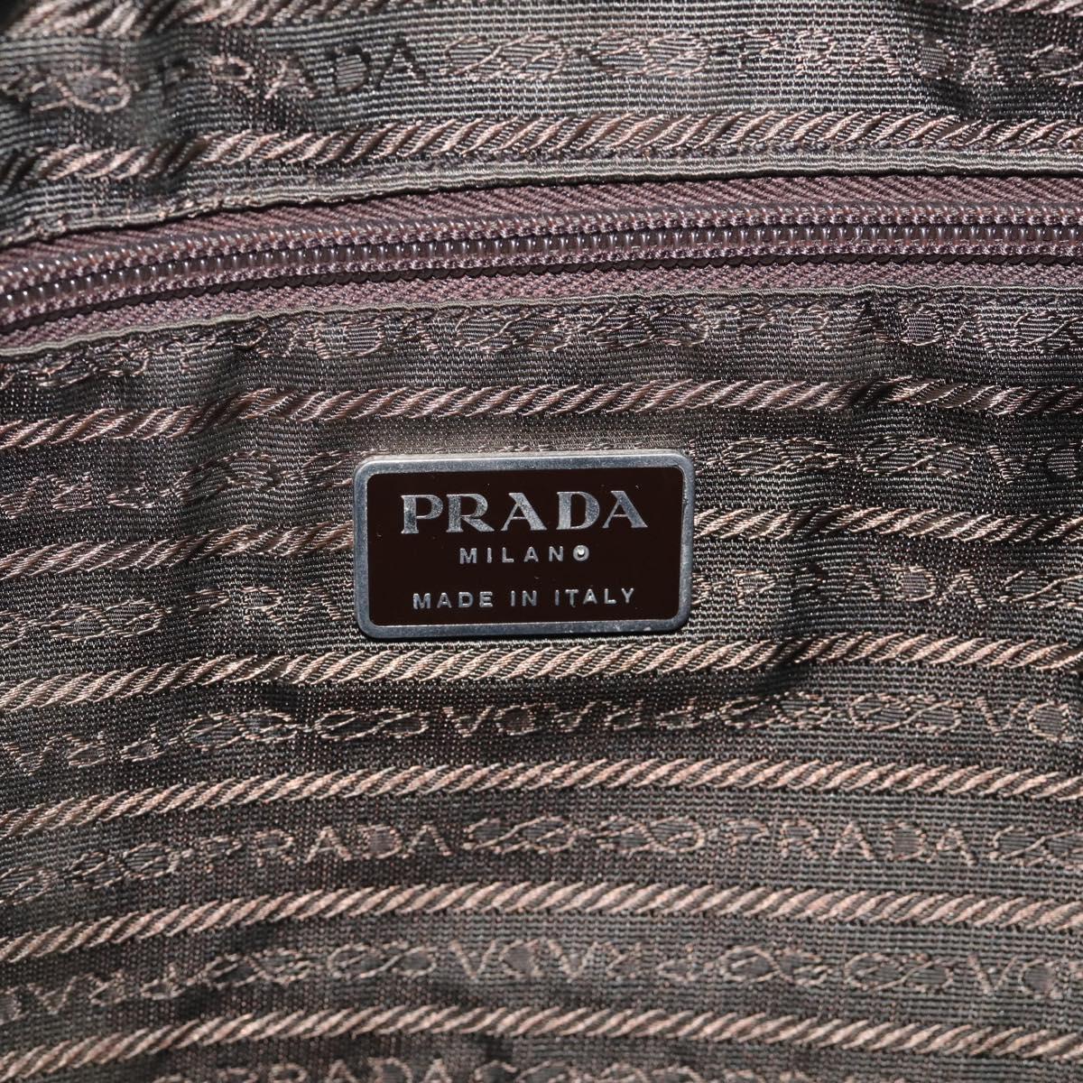 PRADA Backpack Nylon Green Silver Auth ar14348