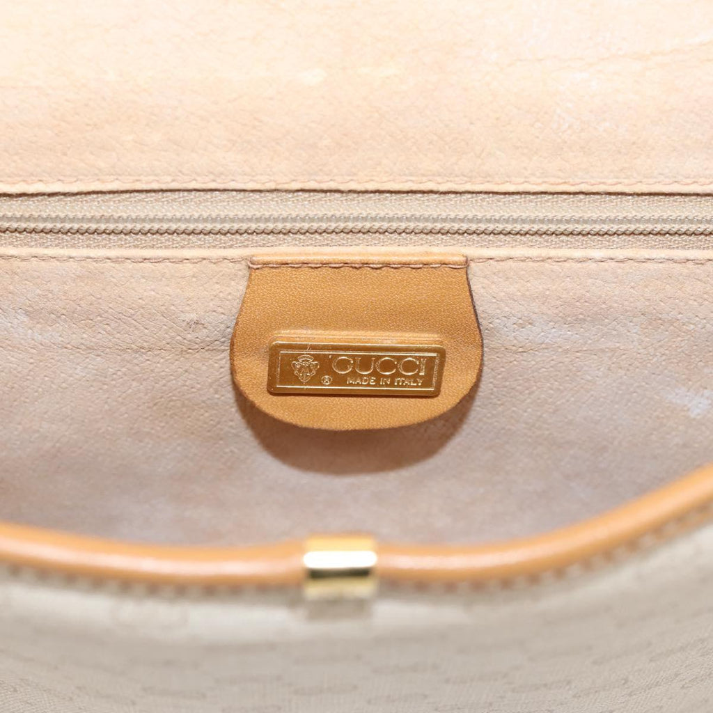GUCCI Micro GG Supreme Shoulder Bag PVC Beige Gold Auth ar14351