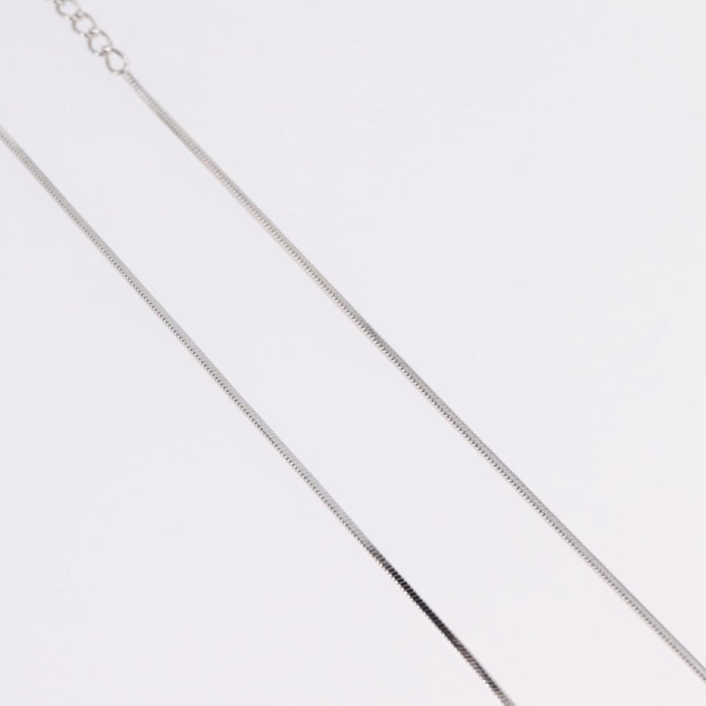 Christian Dior Necklace Metal Silver Auth ar14372V
