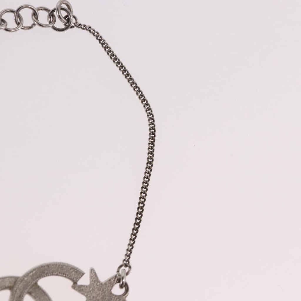 CHANEL Bracelet Metal Silver CC Auth BA13638M