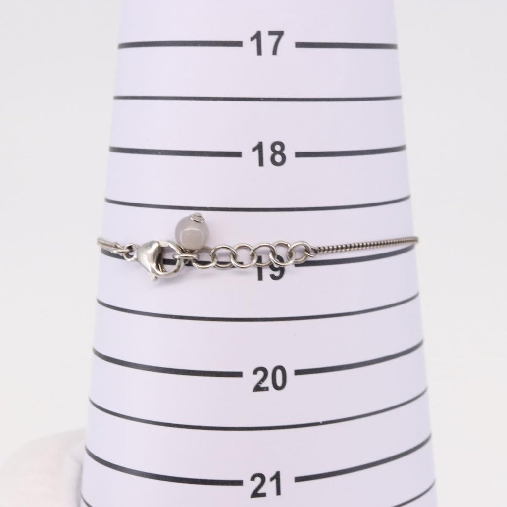 CHANEL Bracelet Metal Silver CC Auth BA13638M