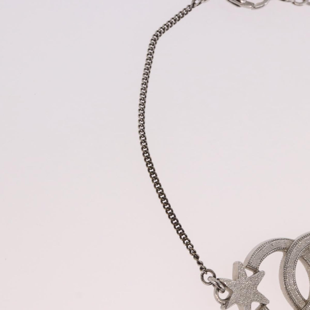CHANEL Bracelet Metal Silver CC Auth BA13638M
