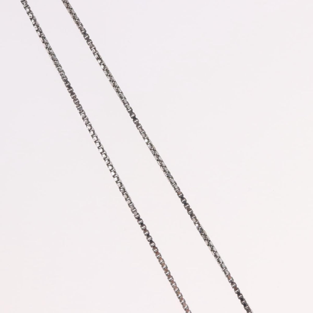 Christian Dior Necklace Metal Silver Auth BA13641