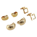 Christian Dior Cuffs Earring Metal 3 Set Gold Tone Auth BA15051