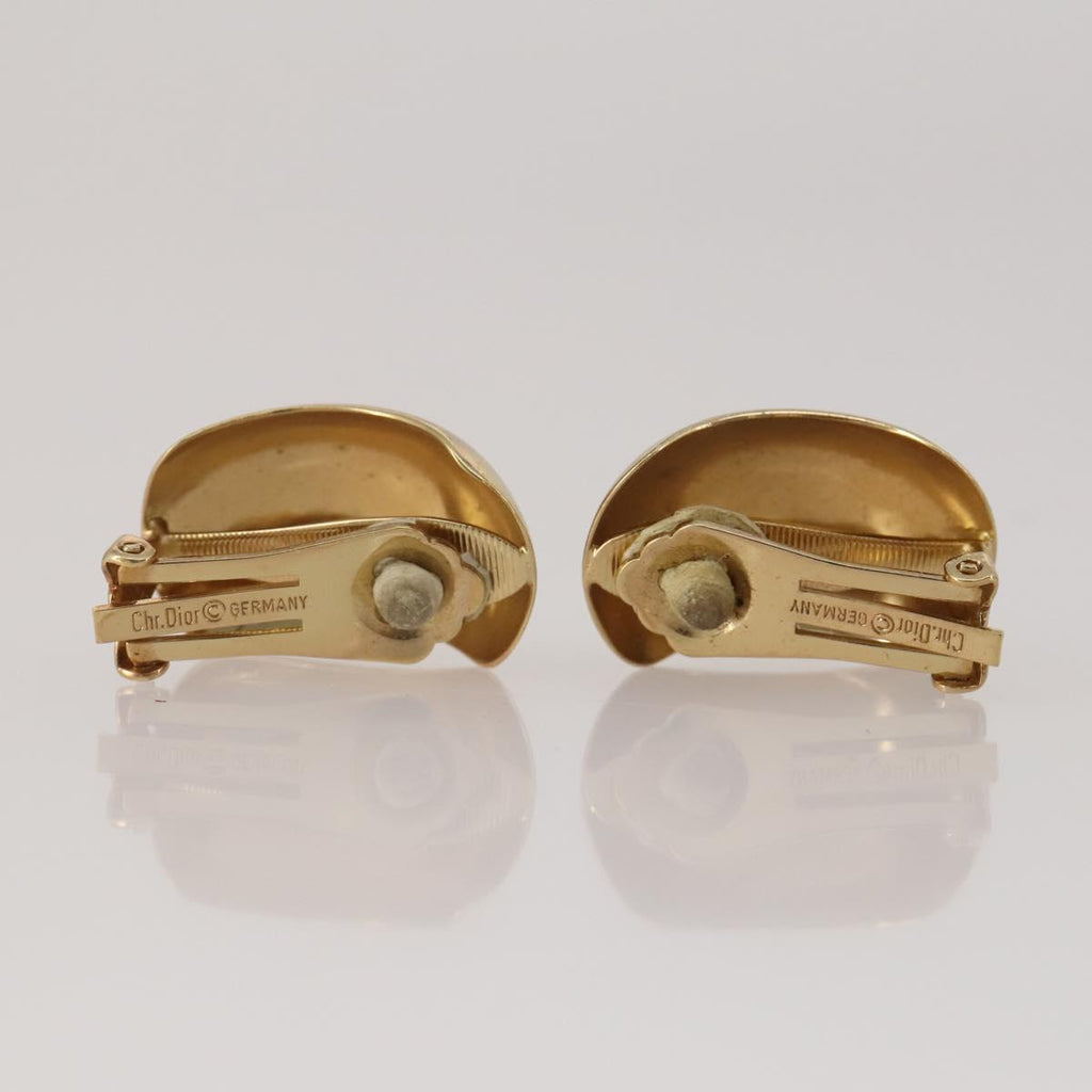 Christian Dior Cuffs Earring Metal 3 Set Gold Tone Auth BA15051