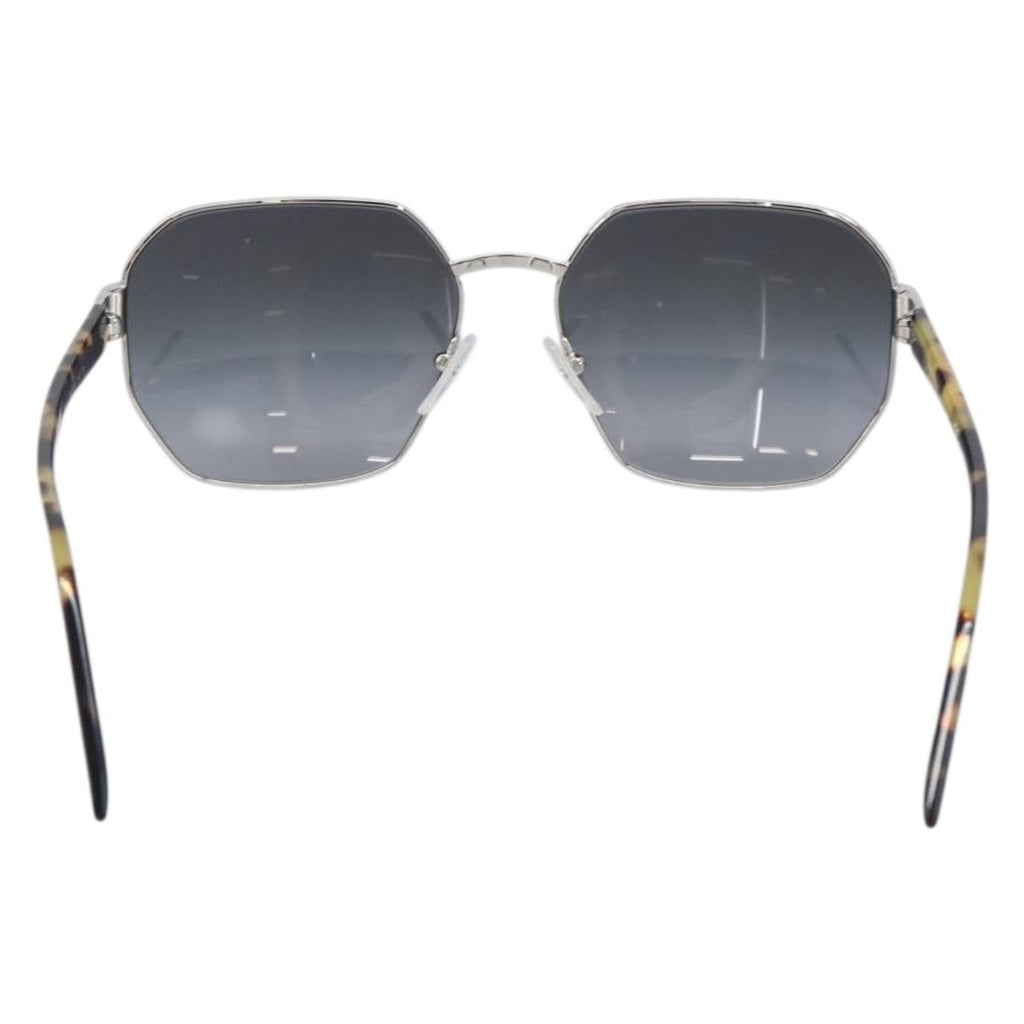 PRADA Sunglasses Metal Brown Silver Auth BA15585