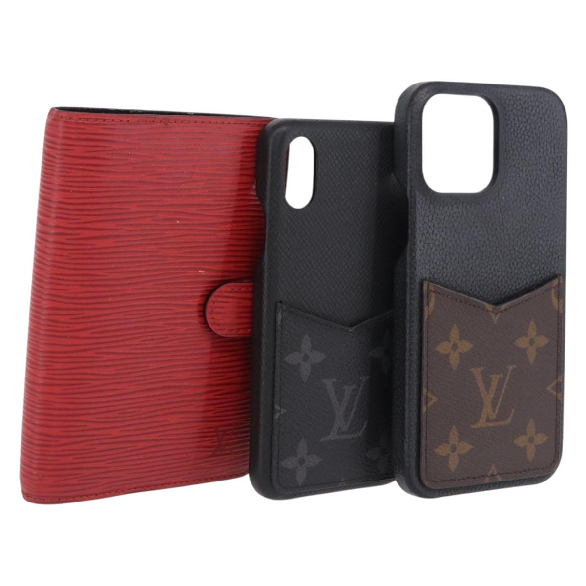LOUIS VUITTON Monogram iPhone Case "X/Xs""13 Pro Max" Planner 3 Set Auth BA15777