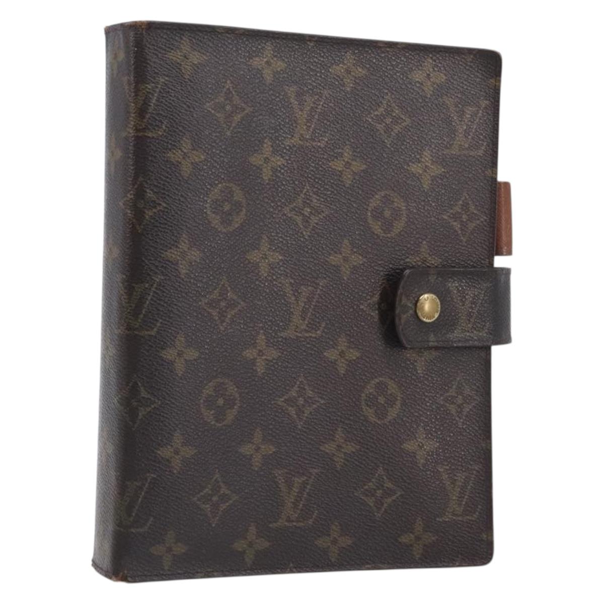 LOUIS VUITTON Monogram Agenda GM Day Planner Cover R20006 LV Auth BA16538