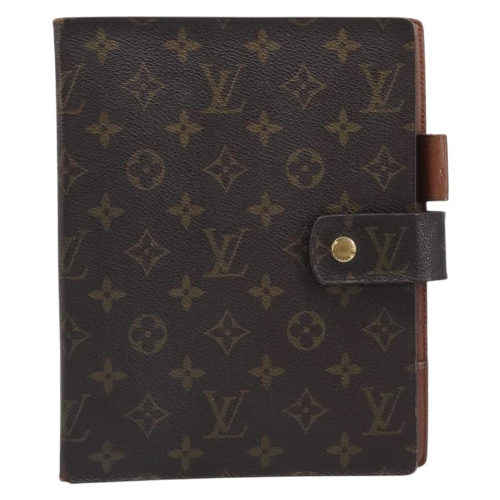 LOUIS VUITTON Monogram Agenda GM Day Planner Cover R20006 LV Auth BA16538