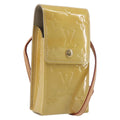 LOUIS VUITTON Monogram Vernis Green Cigarette Case Beige M91048 LV Auth BA16613