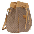 GUCCI Micro GG Supreme Shoulder Bag PVC Beige Gold Auth BA16707