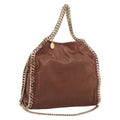 Stella McCartney Falabella Chain Bag Polyester Brown Gold 371223 Auth BA16710A