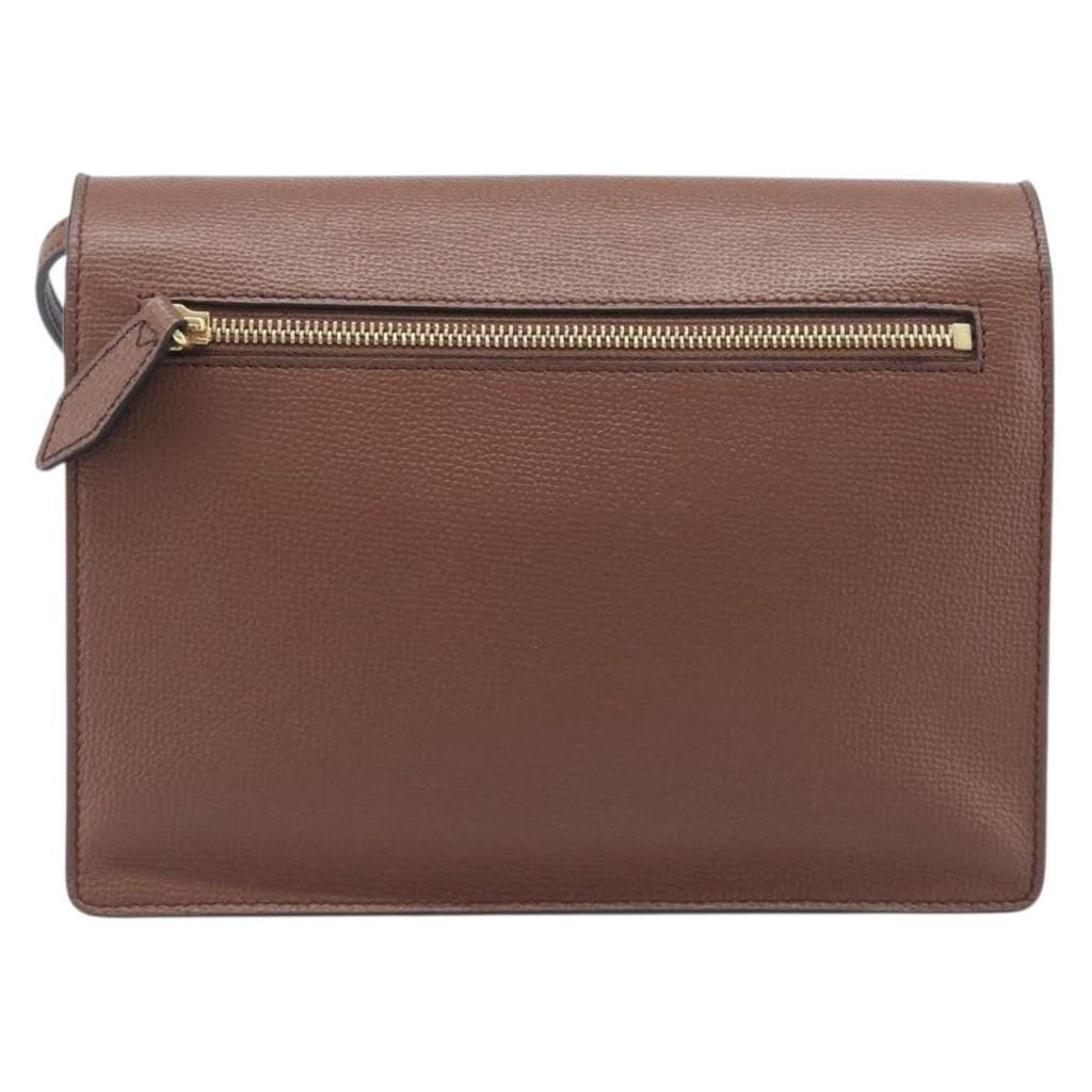 BURBERRY Nova Check Shoulder Bag Canvas Beige Gold Auth BA16725A