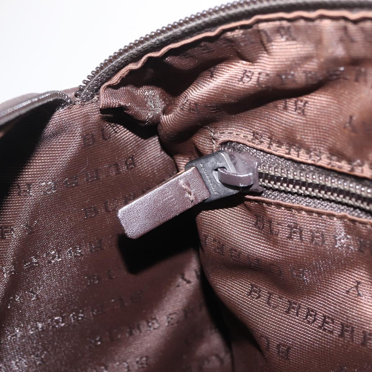 BURBERRY Nova Check Hand Bag PVC Beige Auth BA16734