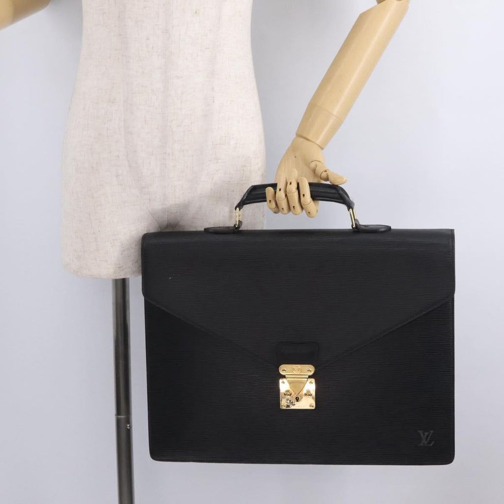 LOUIS VUITTON Epi Serviette Conseiller Business Bag Black M54422 LV Auth BA16739