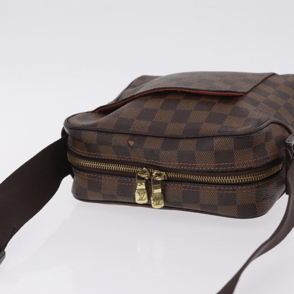 LOUIS VUITTON Damier Ebene Olaf PM Shoulder Bag N41442 LV Auth BA16751