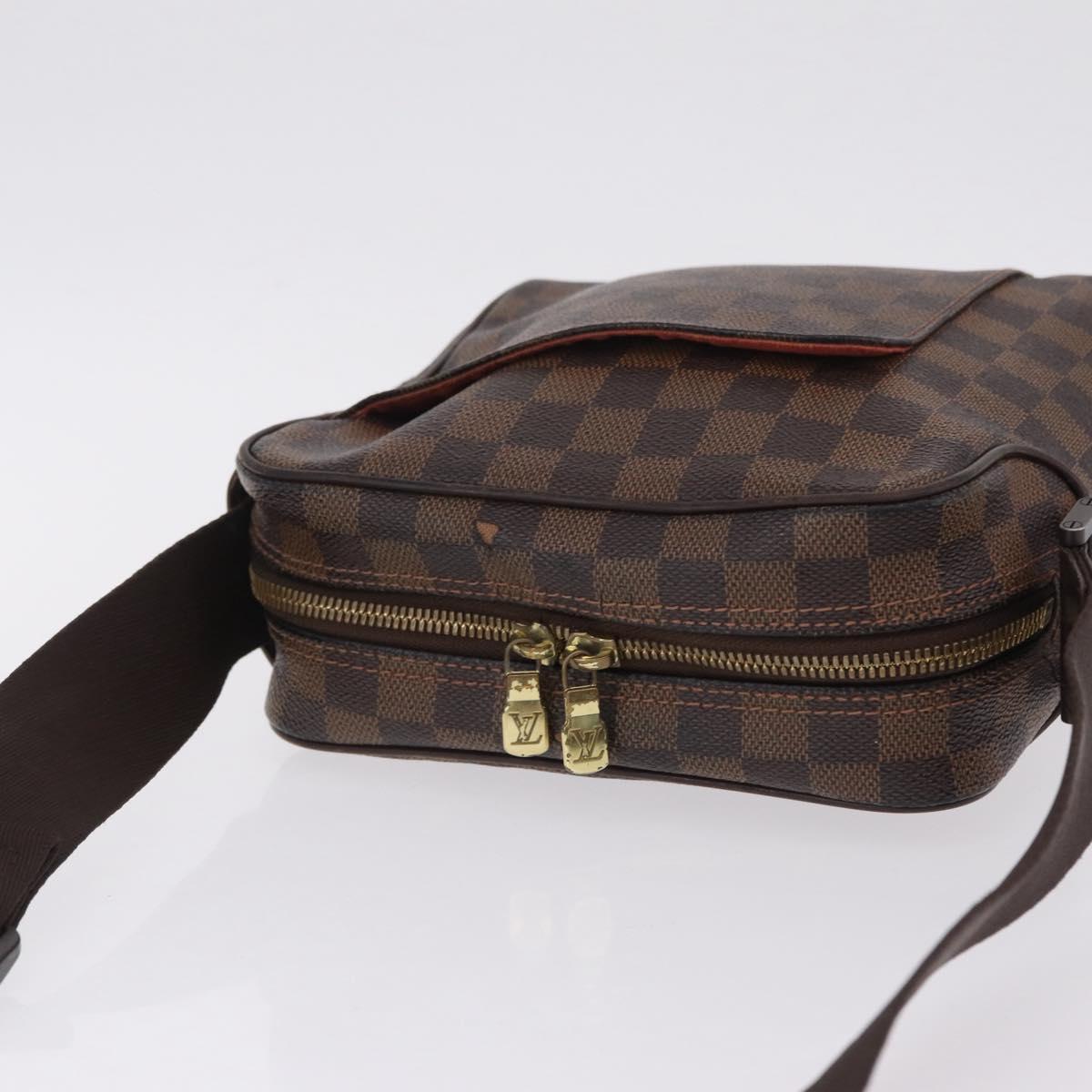LOUIS VUITTON Damier Ebene Olaf PM Shoulder Bag N41442 LV Auth BA16751