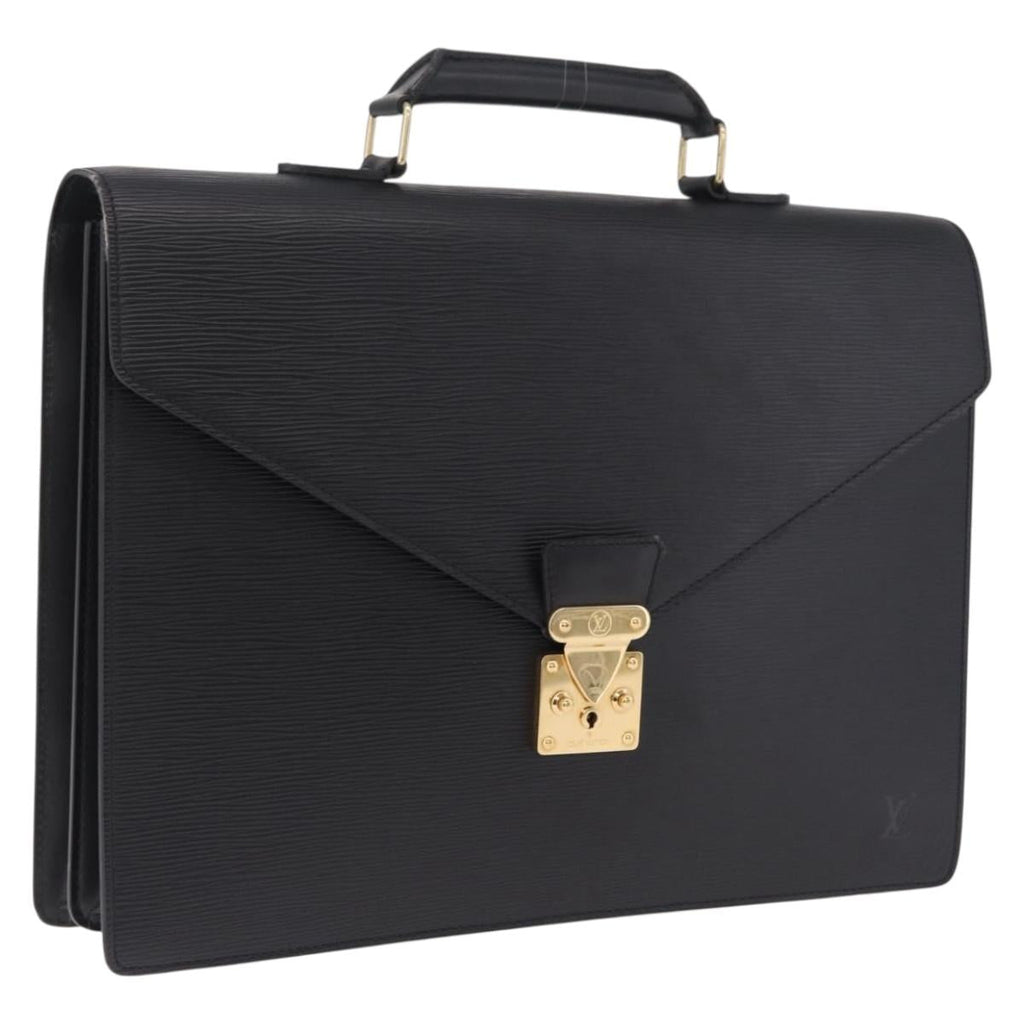 LOUIS VUITTON Epi Serviette Conseiller Bag Black M54422 LV Auth BA16760A