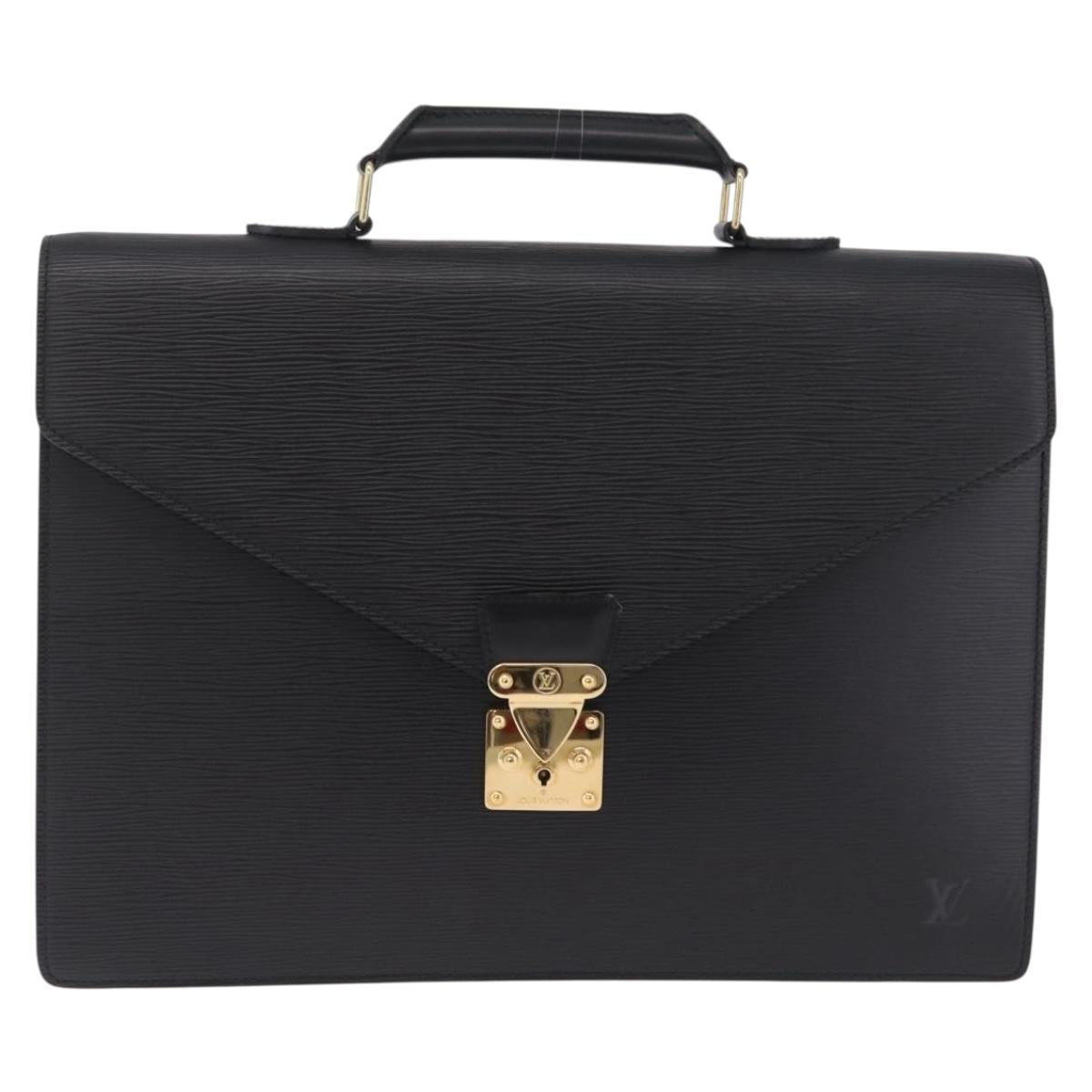 LOUIS VUITTON Epi Serviette Conseiller Bag Black M54422 LV Auth BA16760A