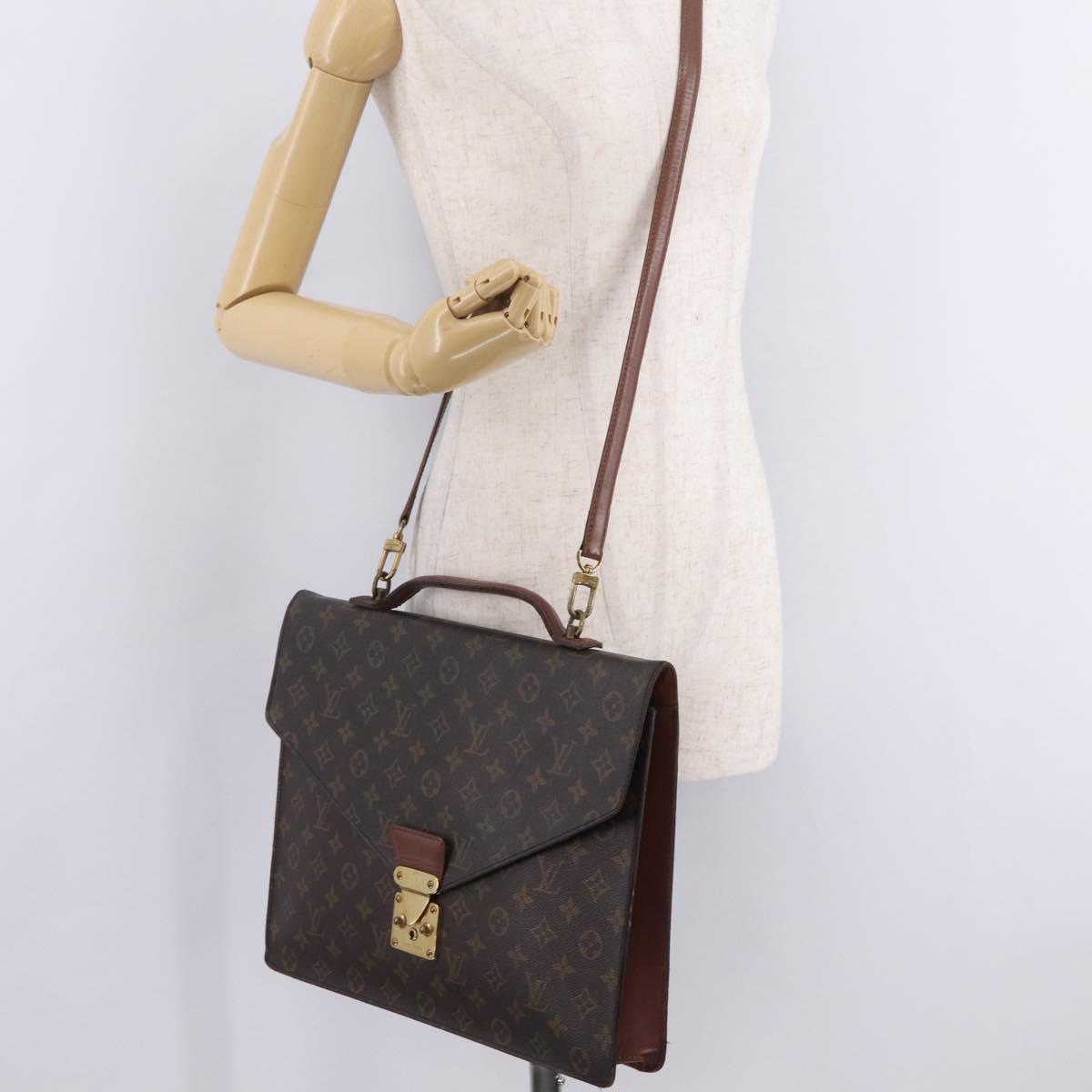 LOUIS VUITTON Monogram Porte Documents Bandouliere Bag M53338 LV Auth BA16765