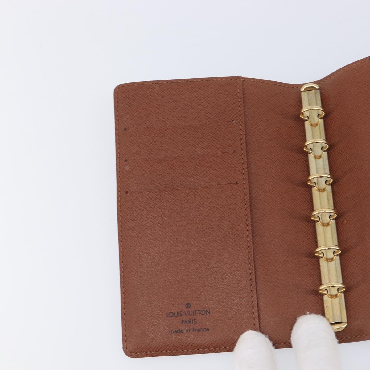 LOUIS VUITTON Monogram Agenda PM Day Planner Cover R20005 LV Auth BA16773