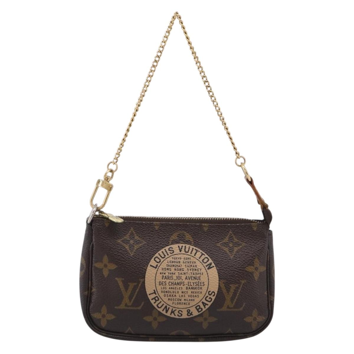 LOUIS VUITTON Monogram T&B Mini Pochette Accessoires Pouch M60153 Auth BA16792