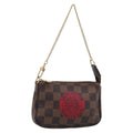 LOUIS VUITTON Damier Ebene Mini Pochette Accessoires Pouch N58011 Auth BA16809V