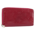 LOUIS VUITTON Monogram Vernis Zippy Wallet Magenta M61379 LV Auth BA16861