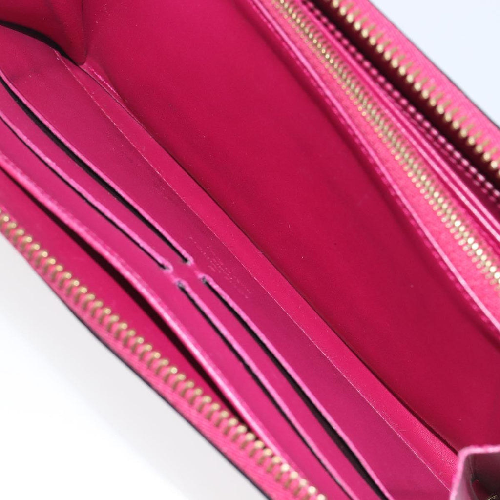 LOUIS VUITTON Monogram Vernis Zippy Wallet Magenta M61379 LV Auth BA16861