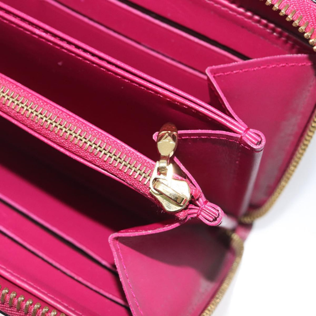 LOUIS VUITTON Monogram Vernis Zippy Wallet Magenta M61379 LV Auth BA16861