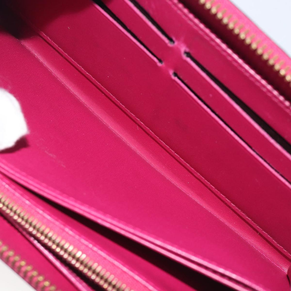 LOUIS VUITTON Monogram Vernis Zippy Wallet Magenta M61379 LV Auth BA16861