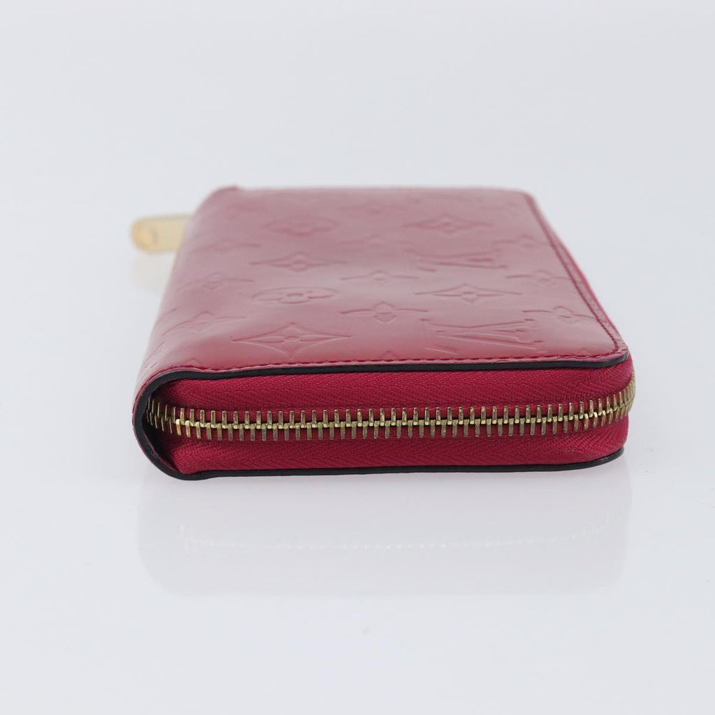 LOUIS VUITTON Monogram Vernis Zippy Wallet Magenta M61379 LV Auth BA16861