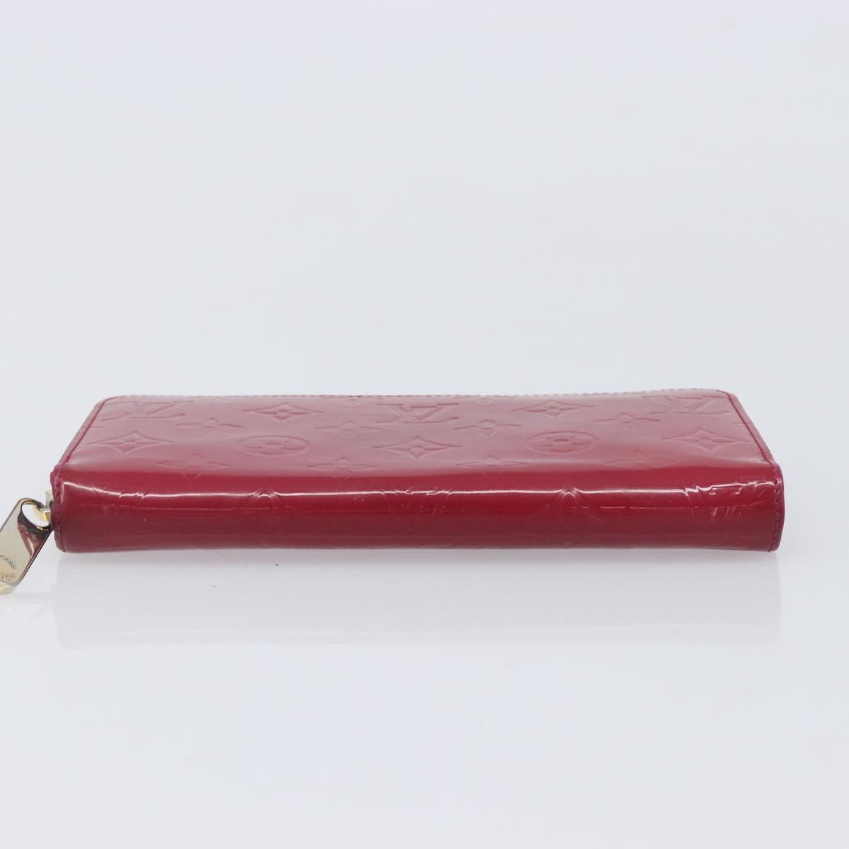 LOUIS VUITTON Monogram Vernis Zippy Wallet Magenta M61379 LV Auth BA16861