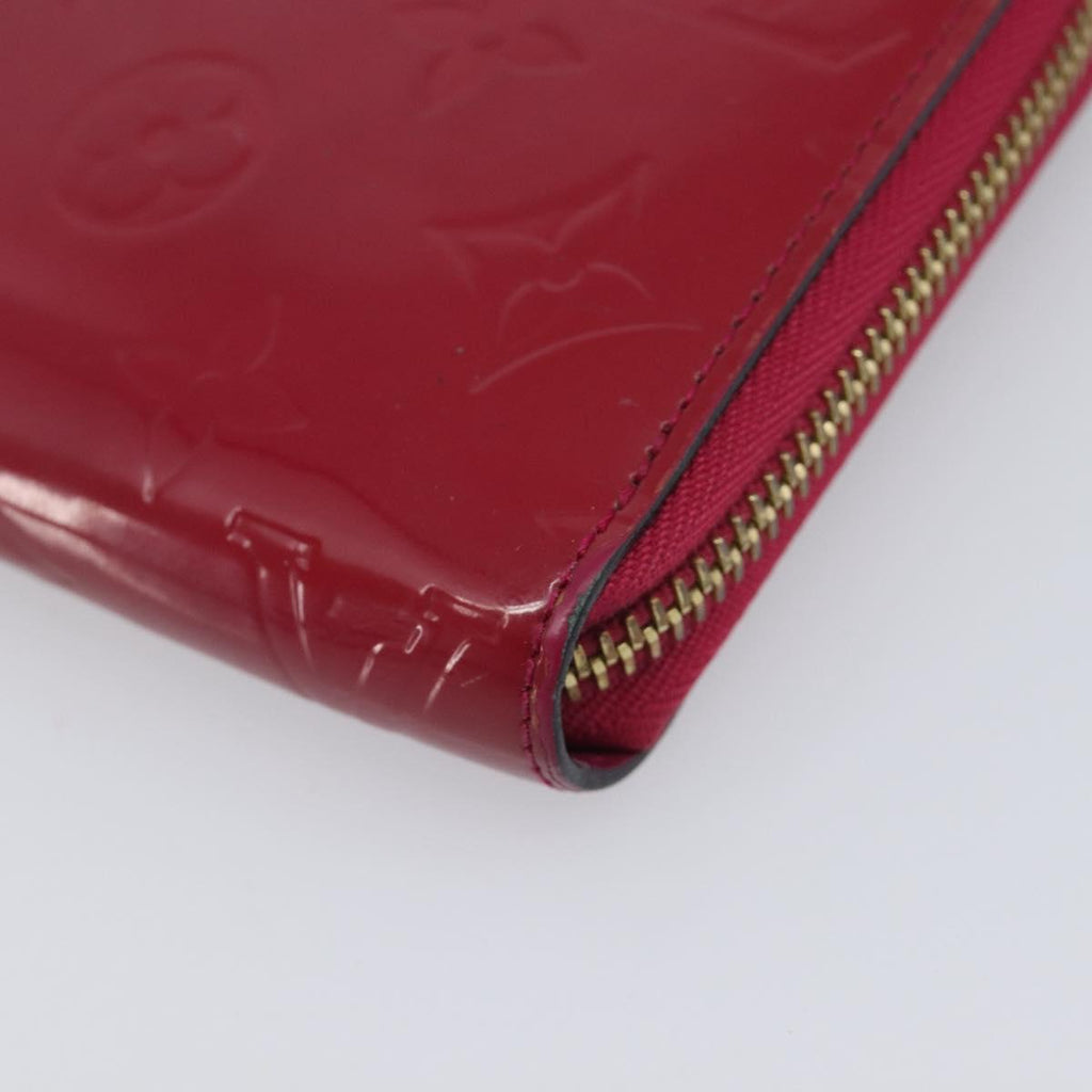 LOUIS VUITTON Monogram Vernis Zippy Wallet Magenta M61379 LV Auth BA16861