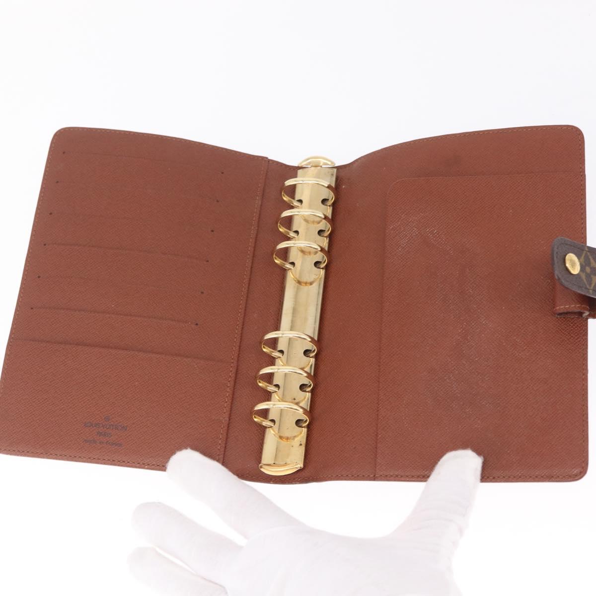 LOUIS VUITTON Monogram Agenda MM Day Planner Cover R20105 LV Auth BA16862V