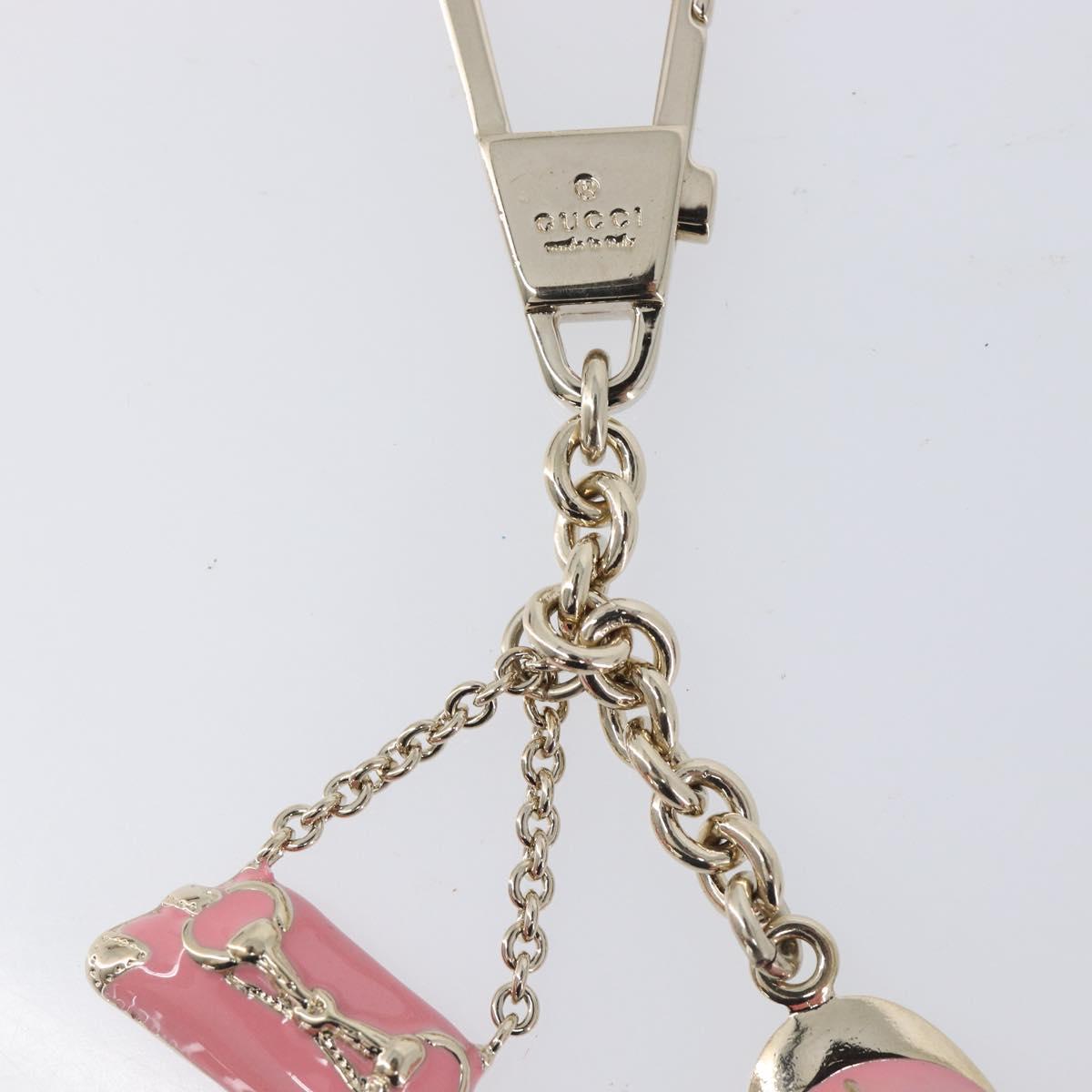 GUCCI Charm Metal Pink Gold Tone Auth BA16868V