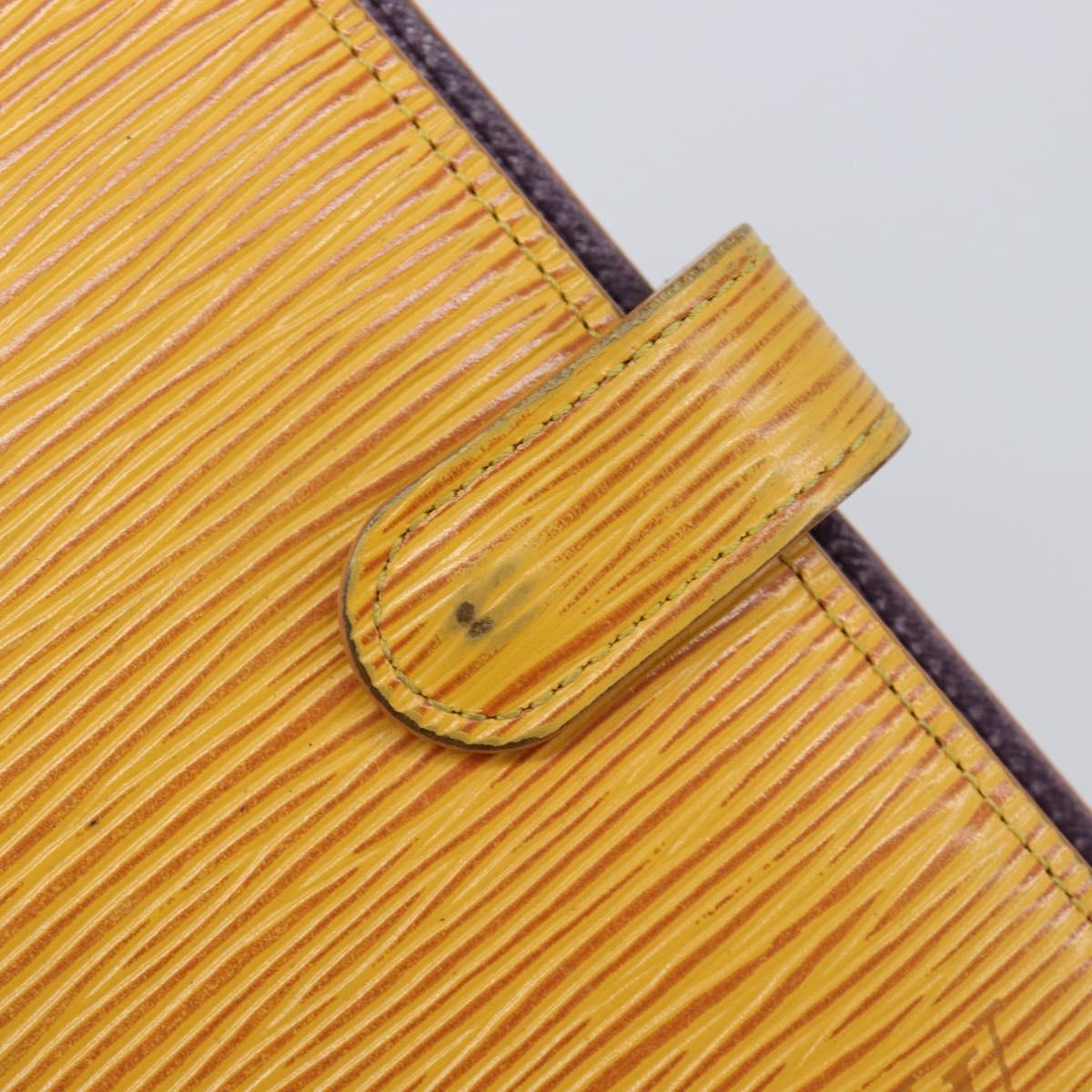 LOUIS VUITTON Epi Agenda PM Day Planner Cover Yellow R20059 LV Auth BA16872