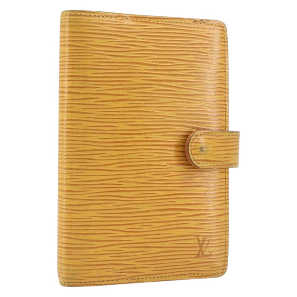 LOUIS VUITTON Epi Agenda PM Day Planner Cover Yellow R20059 LV Auth BA16872